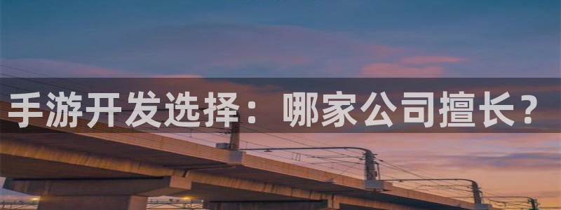 恒盛娱乐官网：手游开发选择：哪家公司擅长？